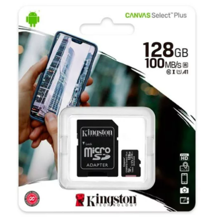 Memoria Micro SD 128GB KINGSTON CANVAS Select Plus