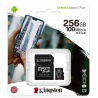 Micro SD Kingston Canvas Select Plus 100R A1 C10 256GB + ADP