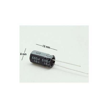 Capacitor electrolítico 680µF 16V