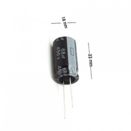 Capacitor electrolítico 68µF 450V