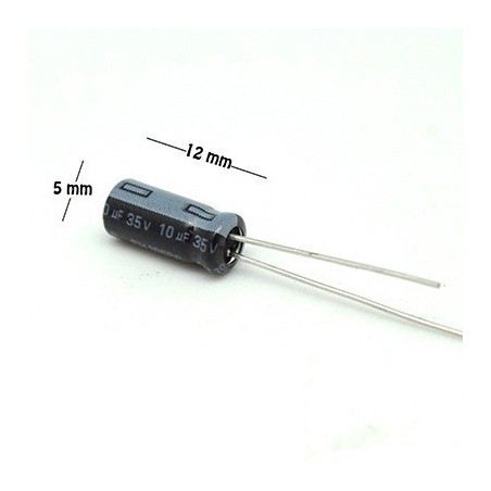 Capacitor electrolítico 10µF 35V