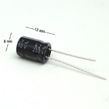 Capacitor electrolítico 4.7µF 250V