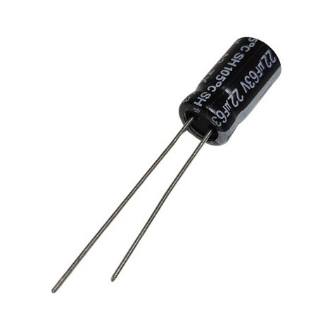 Capacitor electrolítico 22µF 63V