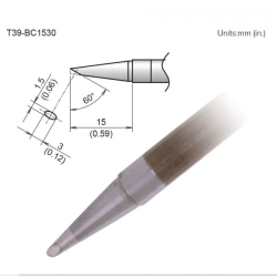 Punta biselada Hakko T39-BC1530.