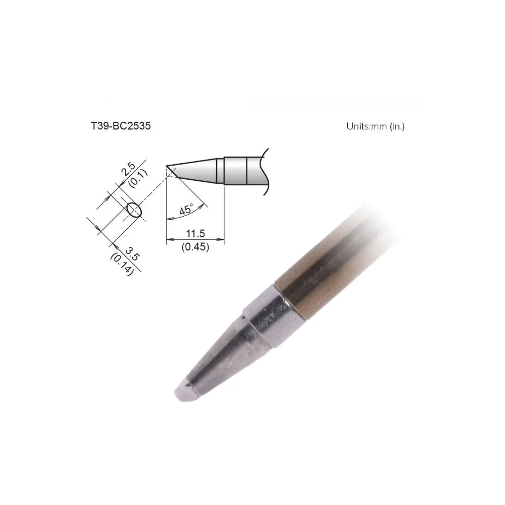 Punta biselada T39-BC2535.