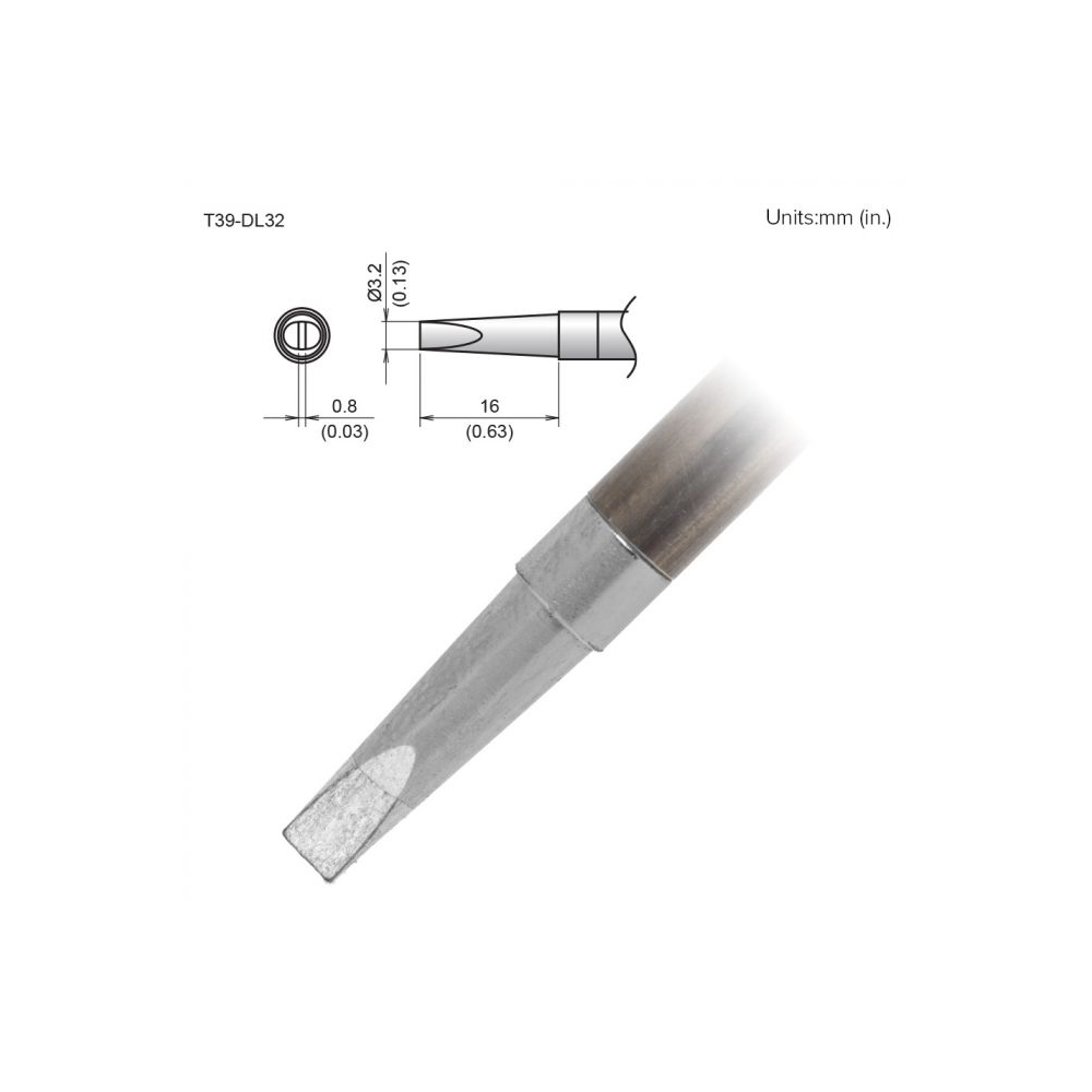 Punta de cincel Hakko T39-DL32.