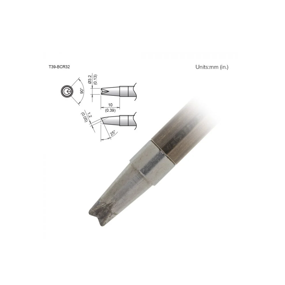 Punta biselada con ranura en V Hakko T39-BCR32.