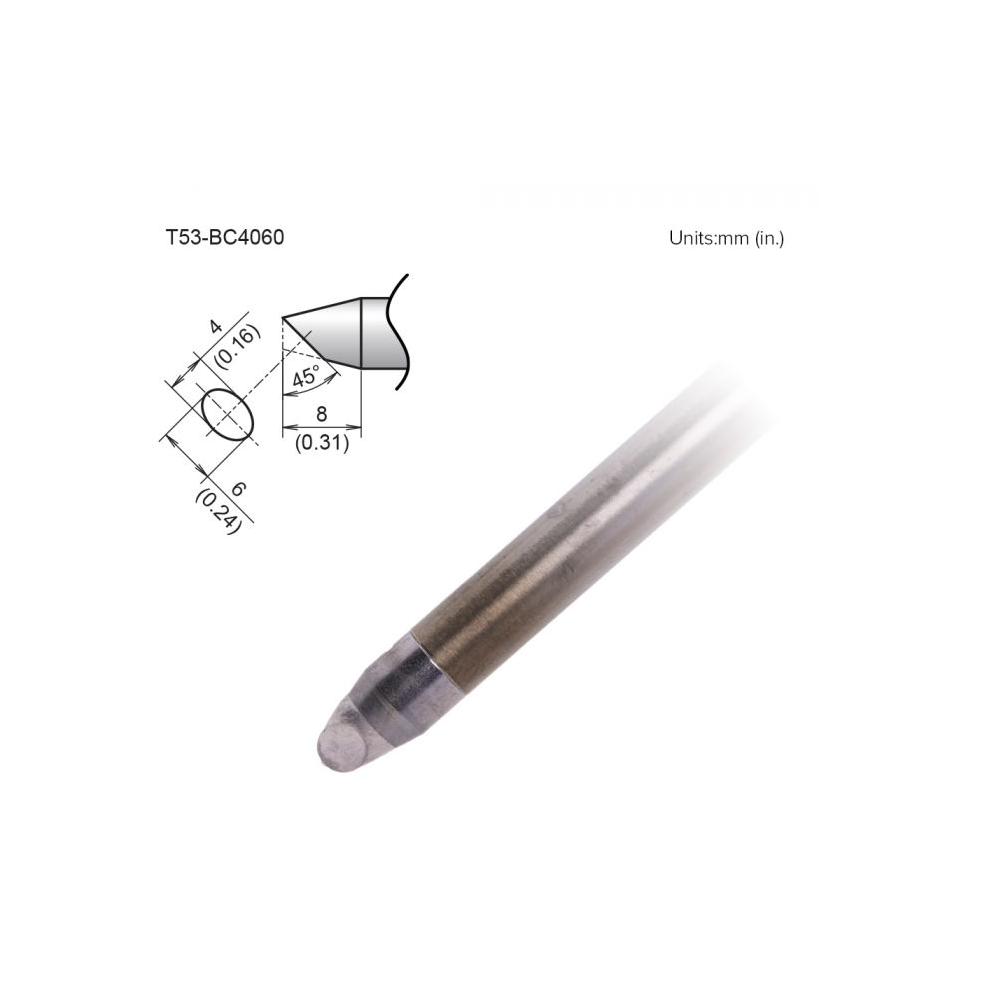 Punta con forma de bisel Hakko T53-BC4060.