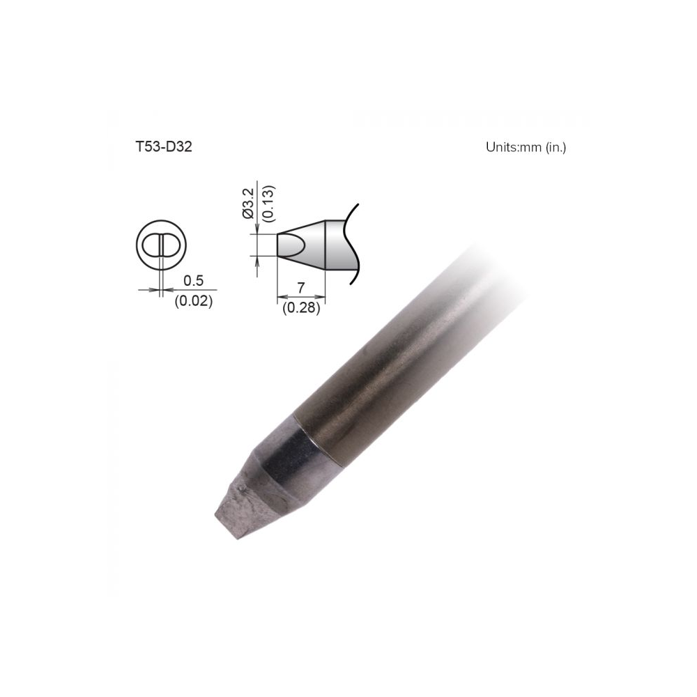 Punta de cincel Hakko T53-D32.