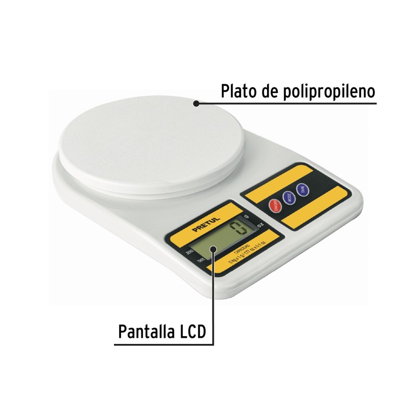 Báscula digital de  5 kg.
