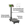 Báscula electrónica de plataforma, plegable, 100 kg.