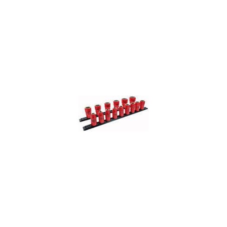 Juego de 18 piezas de dados aislados con impulsión de 3/8" - Métrico
