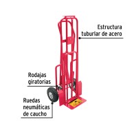 Diablo de carga convertible 3 en 1, 270Kg