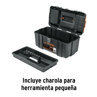 Caja para herramienta plástica de 17" industrial con compartimentos