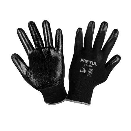 Guantes de nylon recubiertos de nitrilo Pretul