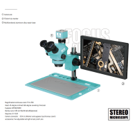 Microscopio Trinocular con pantalla y cámara 2K