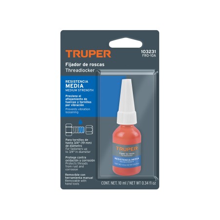 Fijador de roscas, removible, 10 ml, azul