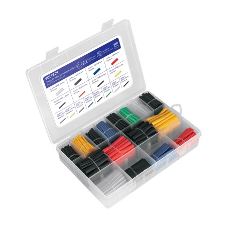 Estuche con 580 piezas de tubo termocontráctil