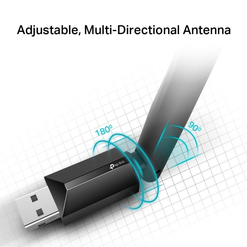 Adaptador USB WiFi TP-Link Archer T2U Plus AC600