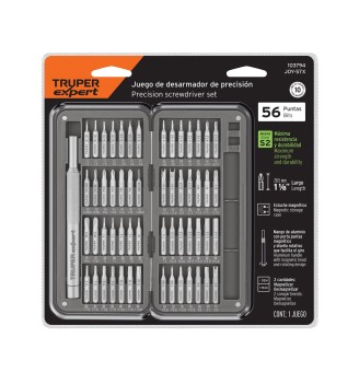 Desarmador de precisión con 56 puntas intercambiables