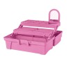 Caja de 14" rosa con compartimentos expandibles