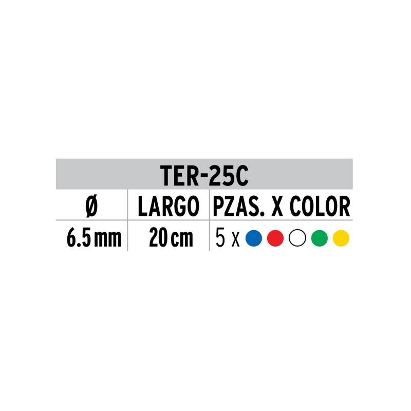 Bolsa con 25 piezas de tubo termocontráctil (termofit)