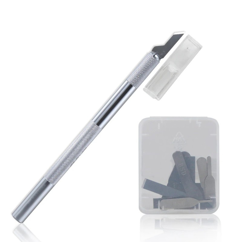 Exacto tipo bisturí con cuchillas de reparación