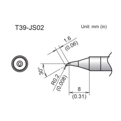 Punta de cincel Hakko T39-JS02