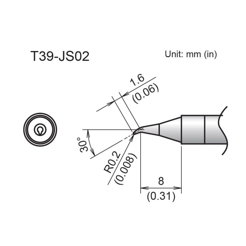 Punta para cautín Hakko T39-JS02