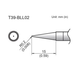 Punta cónica Hakko T39-BLL02
